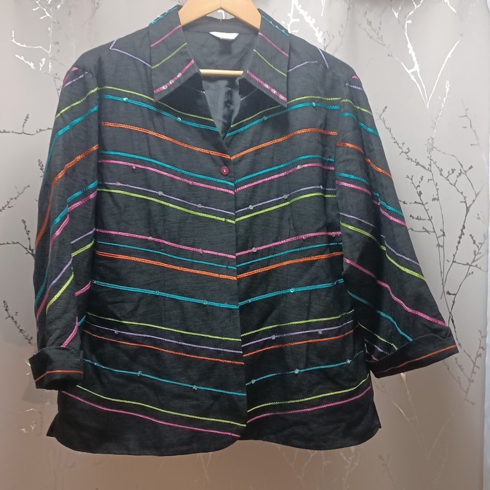 Jacket Christopher & Banks xl black with colors